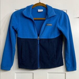 Boys Columbia Two-Tone Blue Fleece Jacket